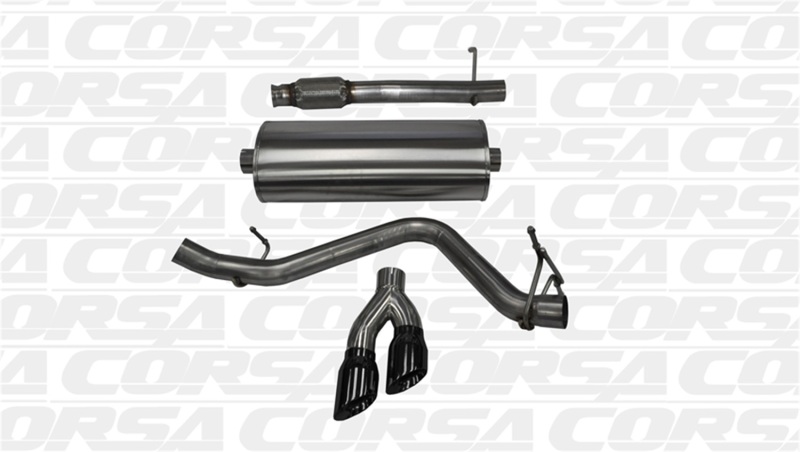 Chevrolet Silverado 1500 Performance Exhaust - CORSA Performance - Cat-Back Sport Single Side Exit - Black - `14-`19